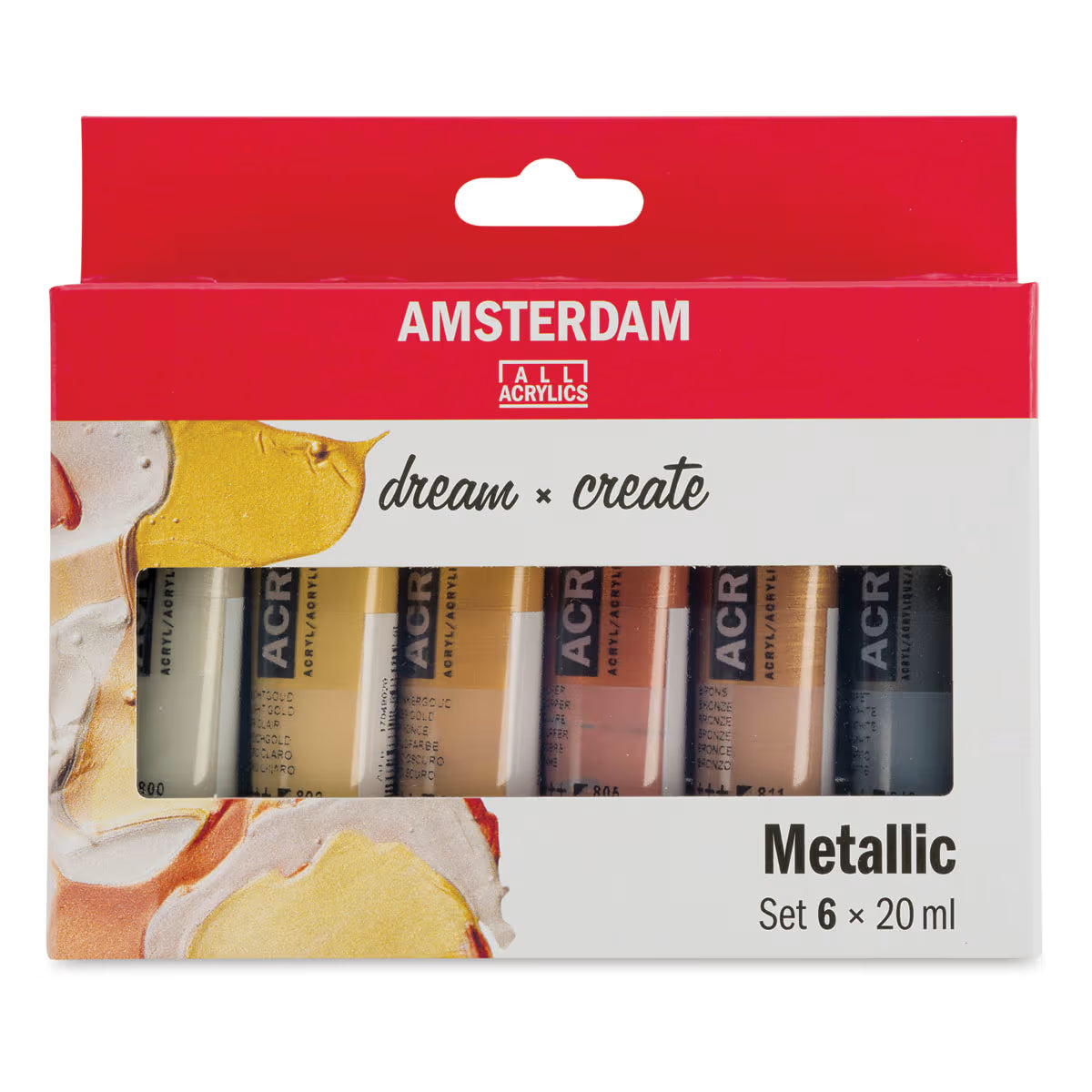 AMSTERDAM STANDARD ACRYLIC 6X20ML METALLIC COLORS SET