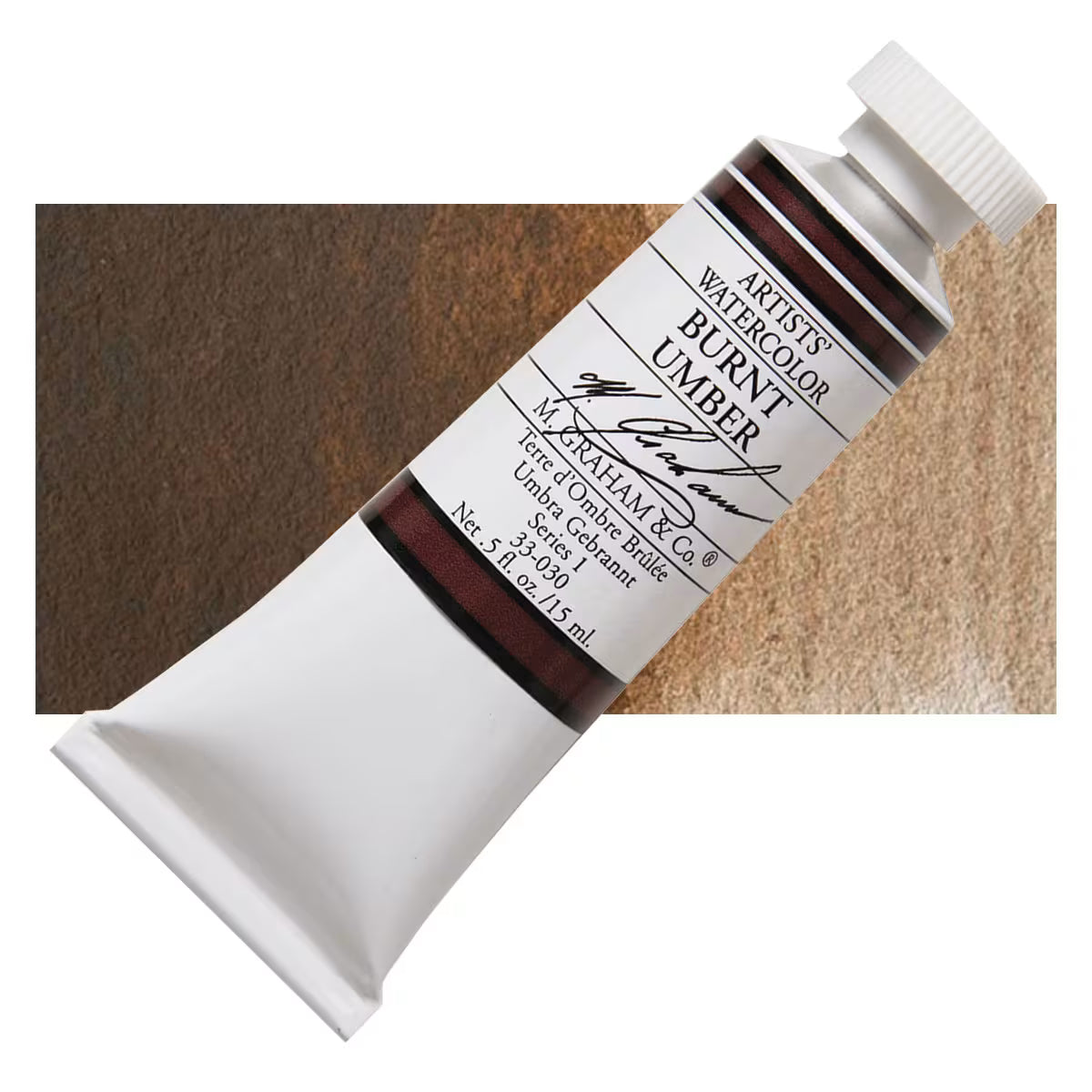 M GRAHAM BURNT UMBER 15ML WATERCOLOR
