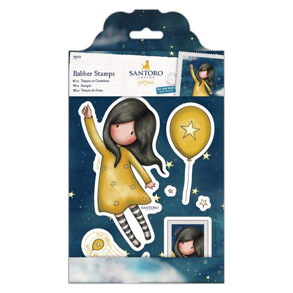 Santoro Large Rubber Stamps Fly Away With Me