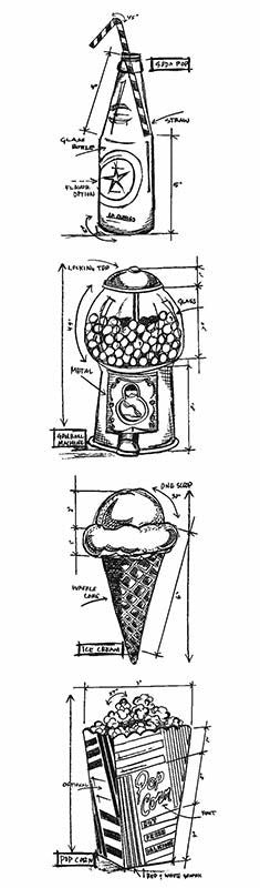 Tim Holtz Mini Blueprints Strip Cling Stamps Treats