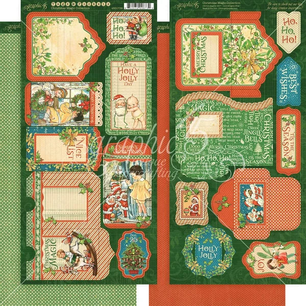 Graphic45 Christmas Magic Collection Tags & Pockets