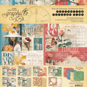 Graphic45 Journaling Through Time Calendar Collection Pack 12 x 12