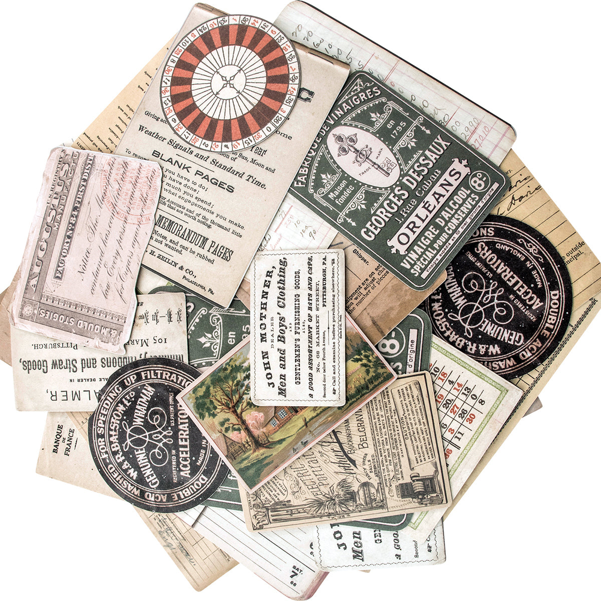 Tim Holtz Idea-Ology Collector Layers Cards 33/Pkg