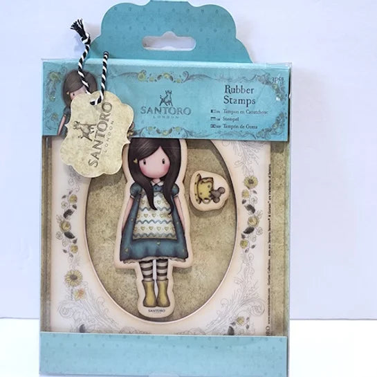 Santoro Rubber Stamps The Little Friend 3 pc
