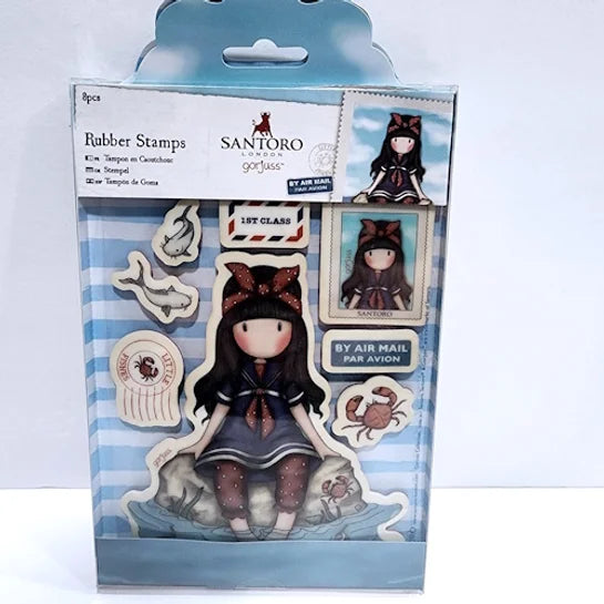 Santoro Rubber Stamps Little Fishes 8 pc