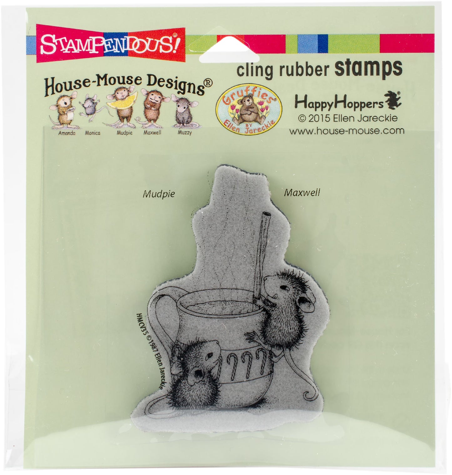 House-Mouse Cling Rubber Stamp Warm Drink