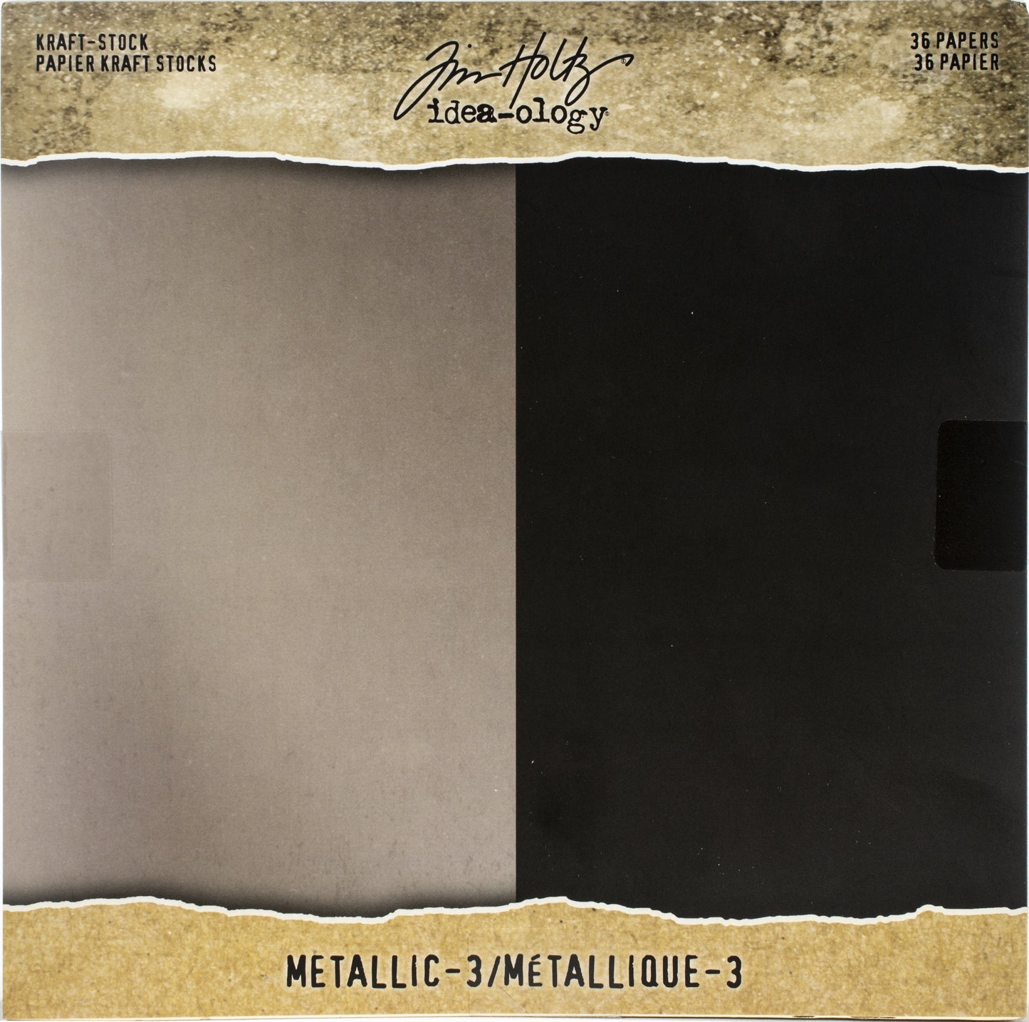 Idea-Ology Paper Stash Kraft Metallic 3 Paper Pad 8"X8" 36/Pkg