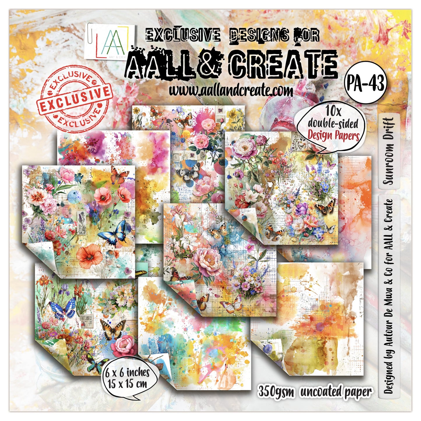 AALL & Create Design Double-Sided Cardstock 6"x6" Sunroom Drift