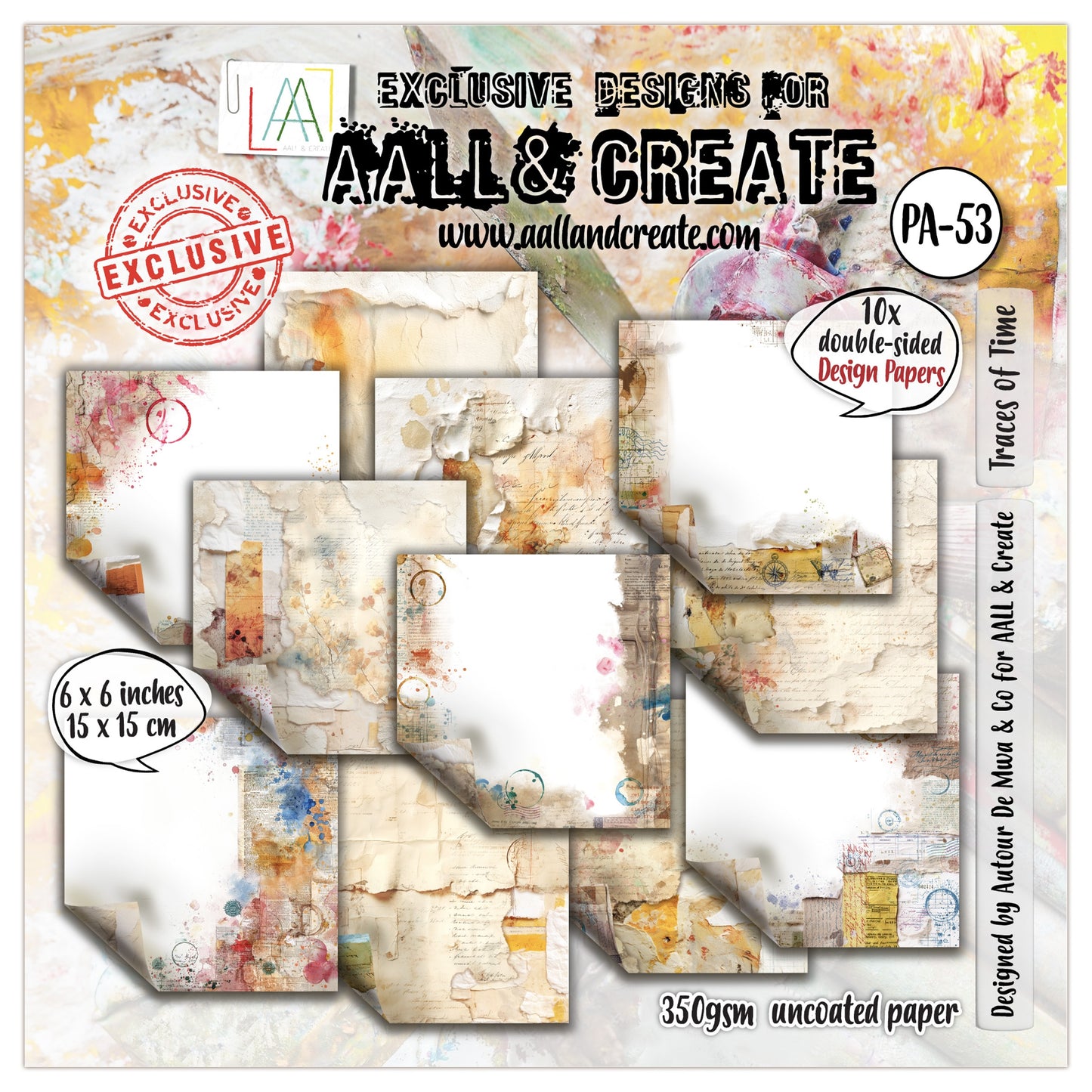 AALL & Create Design Double-Sided Cardstock 6"x6" Traces of Time
