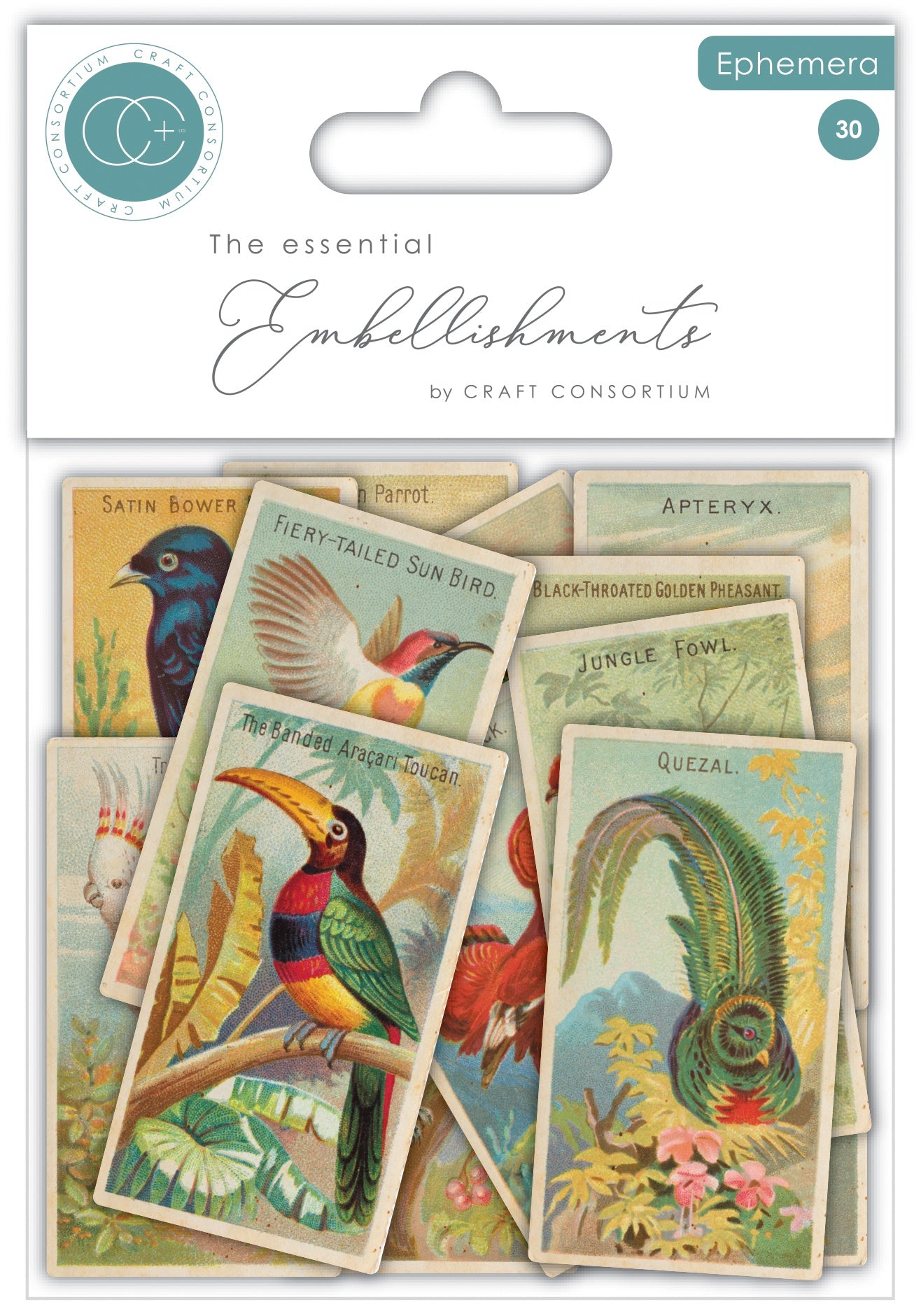 Craft Consortium The Collector Ephemera 30/Pkg Birds