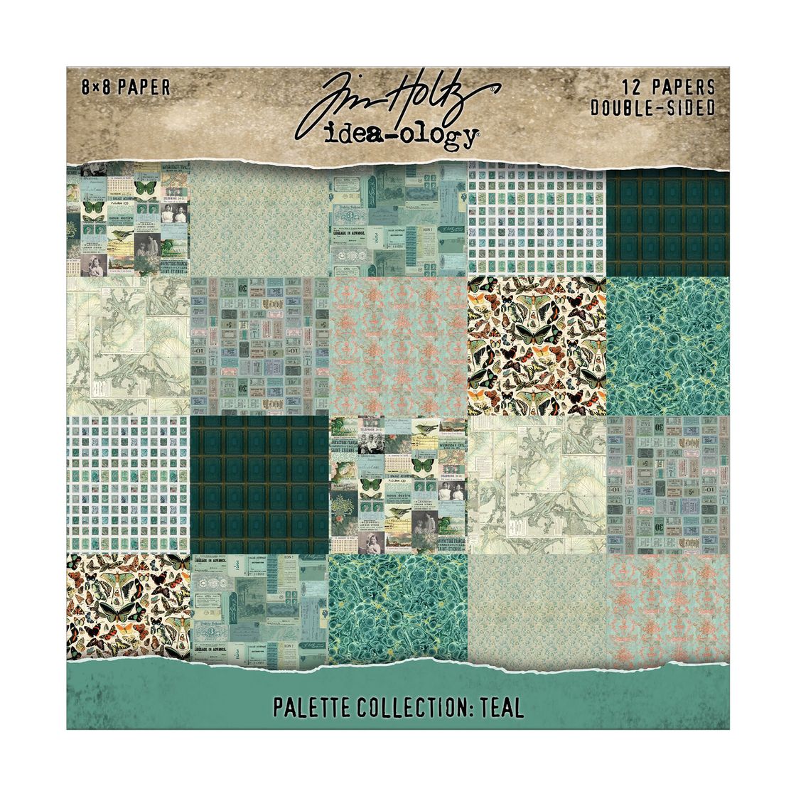 Tim Holtz Palette Collection Teal 8 x 8