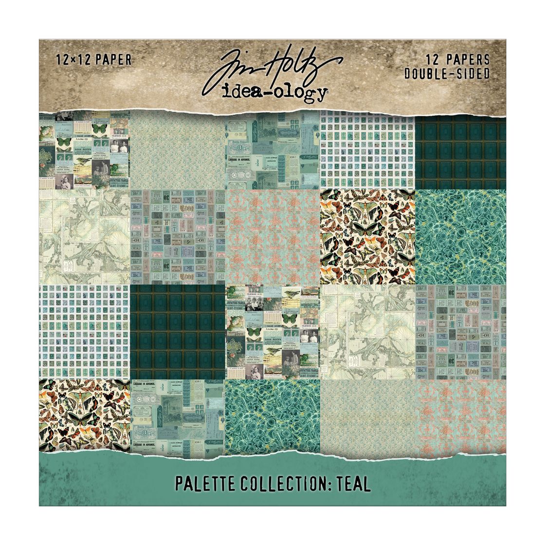 Tim Holtz Palette Collection Teal 12 x 12