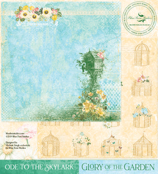 Blue Fern Studios Glory of the Garden Collection 12 x 12 Scrapbook Paper
