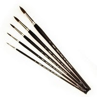 Silver Brush Black Pearl Mightlon Synthetic Brushes for Mixed Media Oils & Acrylics
