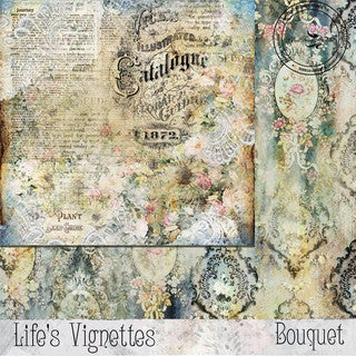 Blue Fern Studios Life's Vignettes 12 x 12 Scrapbook Paper
