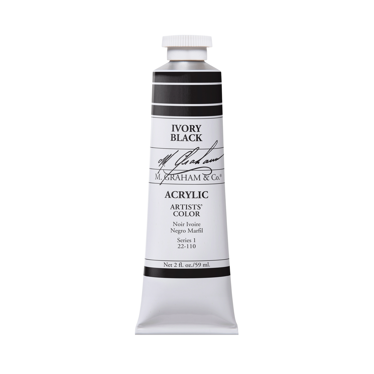 M GRAHAM IVORY BLACK 60ML TUBE ACRYLIC
