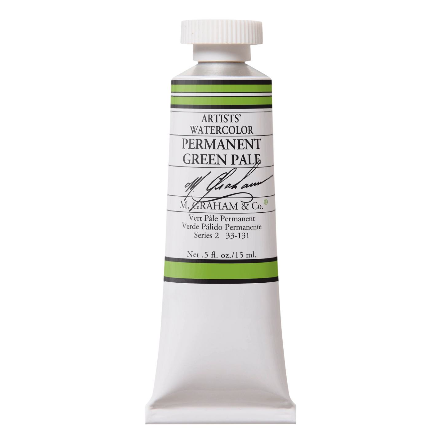 M GRAHAM PERMANENT GREEN PALE 15ML WATERCOLOR