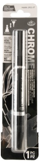 Royal & Langnickel Acrylic Chrome Marker Silver Dual Tip