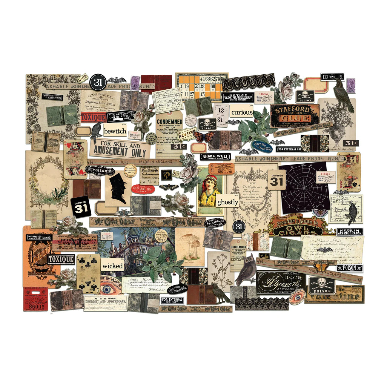 Tim Holtz Ephemera Pack Halloween