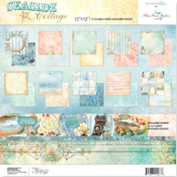 Blue Fern Studios Seaside Cottage Collection 8 x 8 Scrapbook Paper