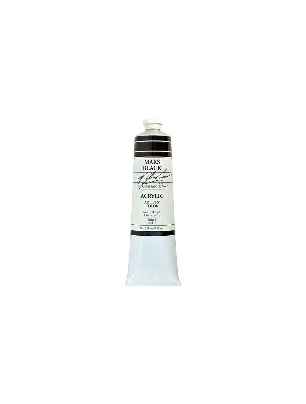 M GRAHAM MARS BLACK 150ML TUBE ACRYLIC