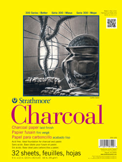 CHARCOAL WHITE TAPE TOP 32 SHEETS 64LB 9X12