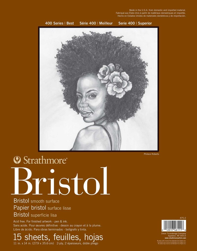 BRISTOL 2 PLY SMOOTH TAPE SIDE 15 SHEETS 100LB 14X17