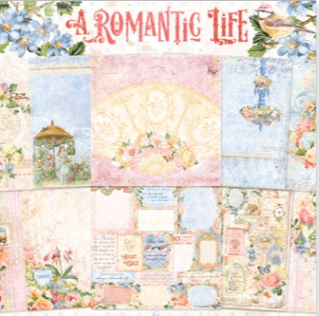 Blue Fern Studios A Romantic Life Collection 12 x 12 Scrapbook Paper