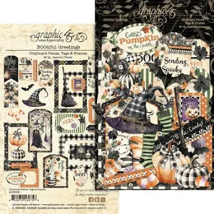 Graphic45 BOOtiful Greetings Chipboard Pieces, Tags, & Frames