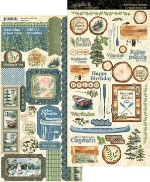 Graphic45 Adventure Awaits Cardstock Sticker Set