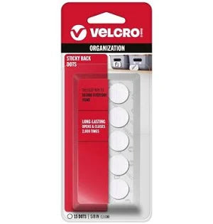 Velcro Sticky Back Coins White