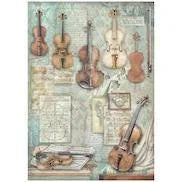 Stamperia Rice Paper Symphony Violins