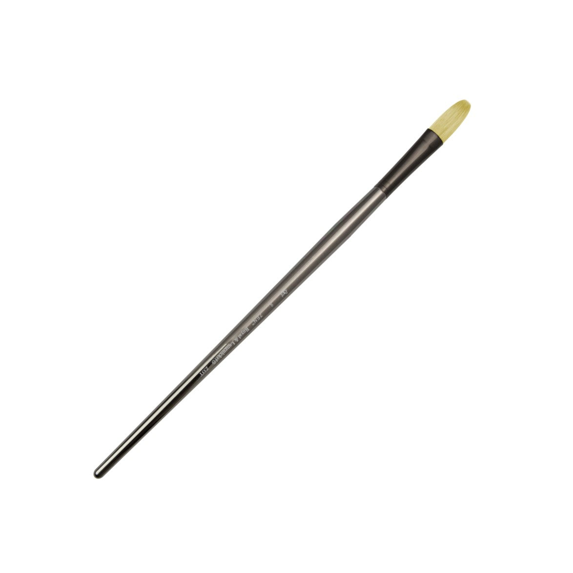 ZEN SYNTHETIC WHITE BRISTLE LONG HANDLE BRUSH FILBERT 8