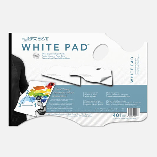 New Wave White Pad Paper Palette Hand Held