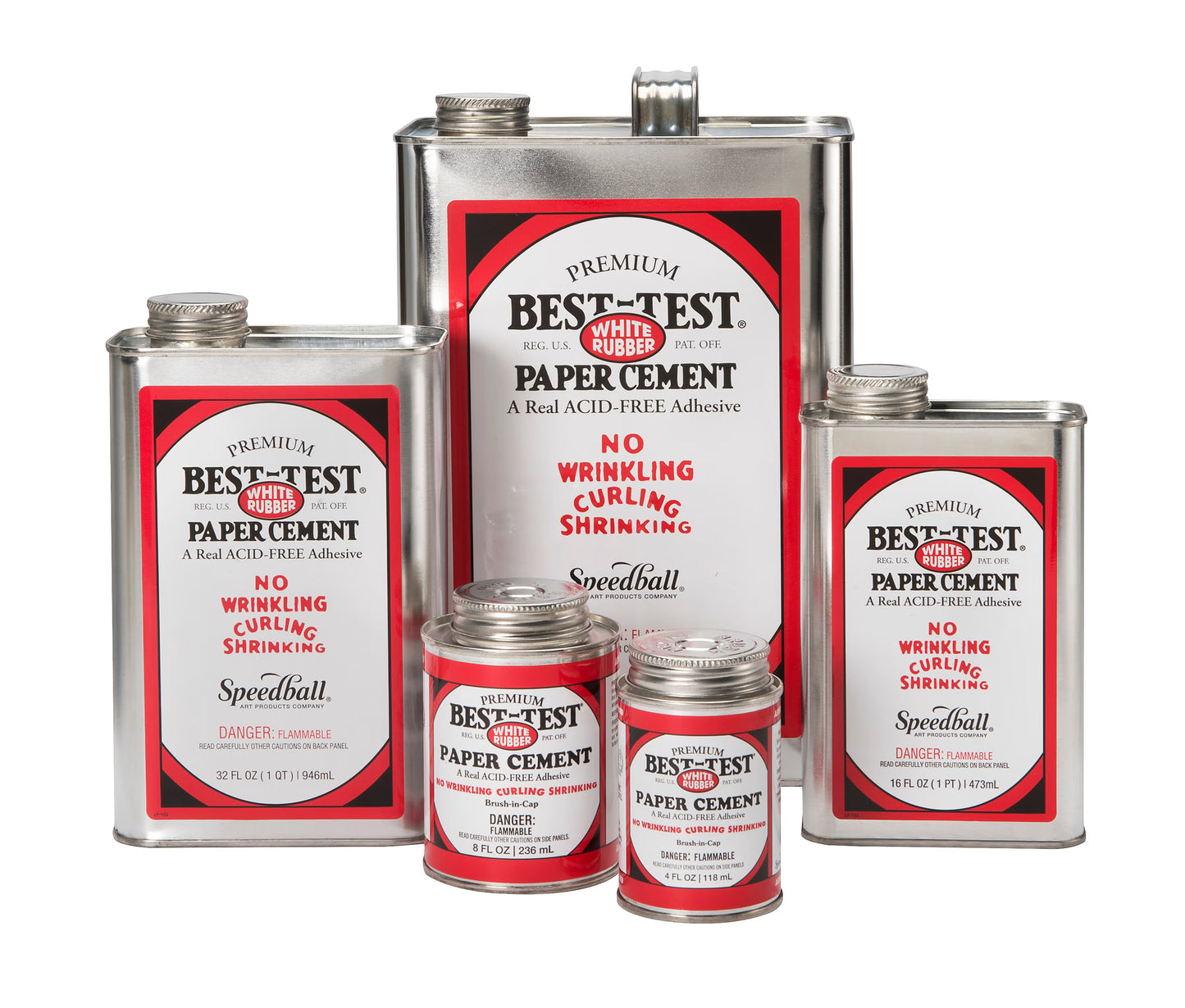PREMIUM ACID FREE WHITE PAPER CEMENT BRUSH IN CAP 4OZ CAN