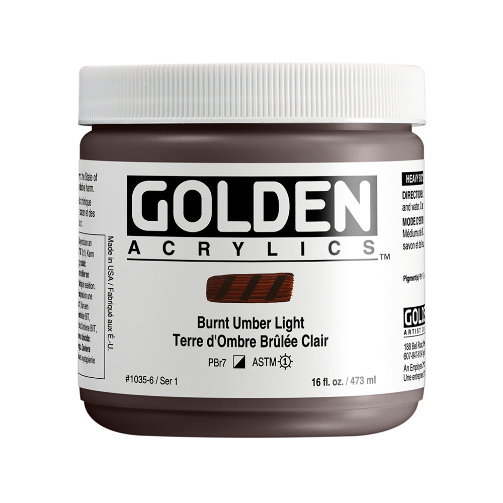 HEAVY BODY ACRYLIC BURNT UMBER LIGHT