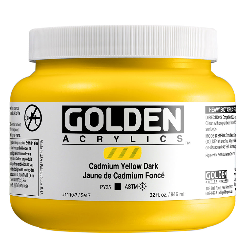 HEAVY BODY ACRYLIC 3CP CADMIUM YELLOW DARK