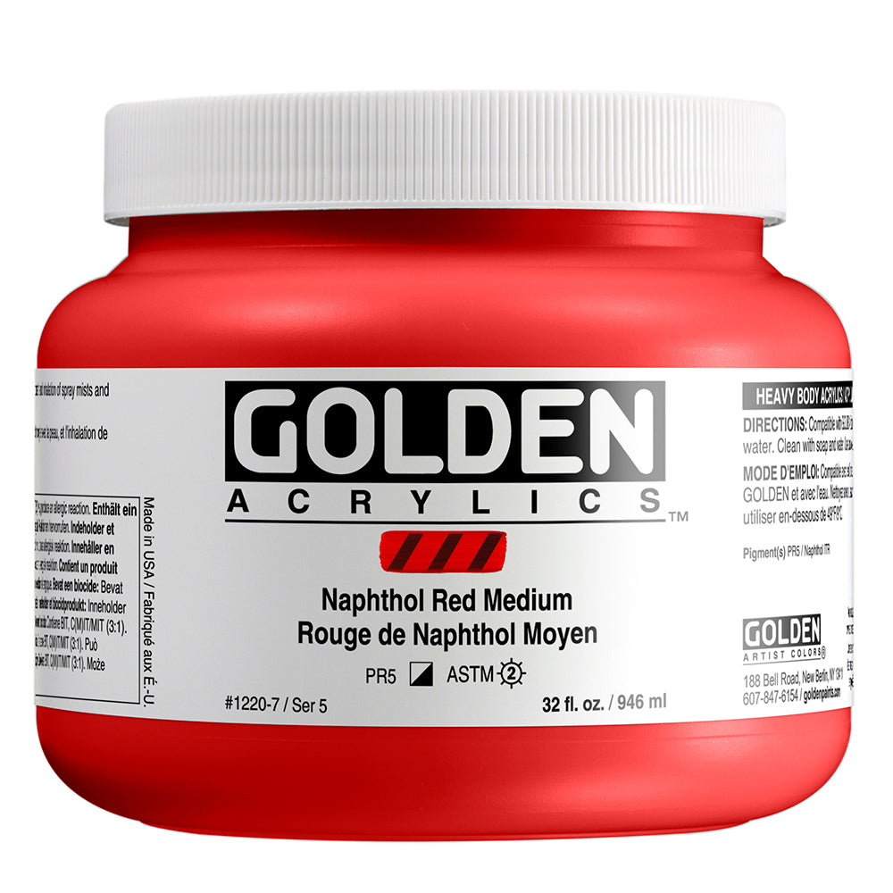 HEAVY BODY ACRYLIC NAPHTHOL RED MEDIUM
