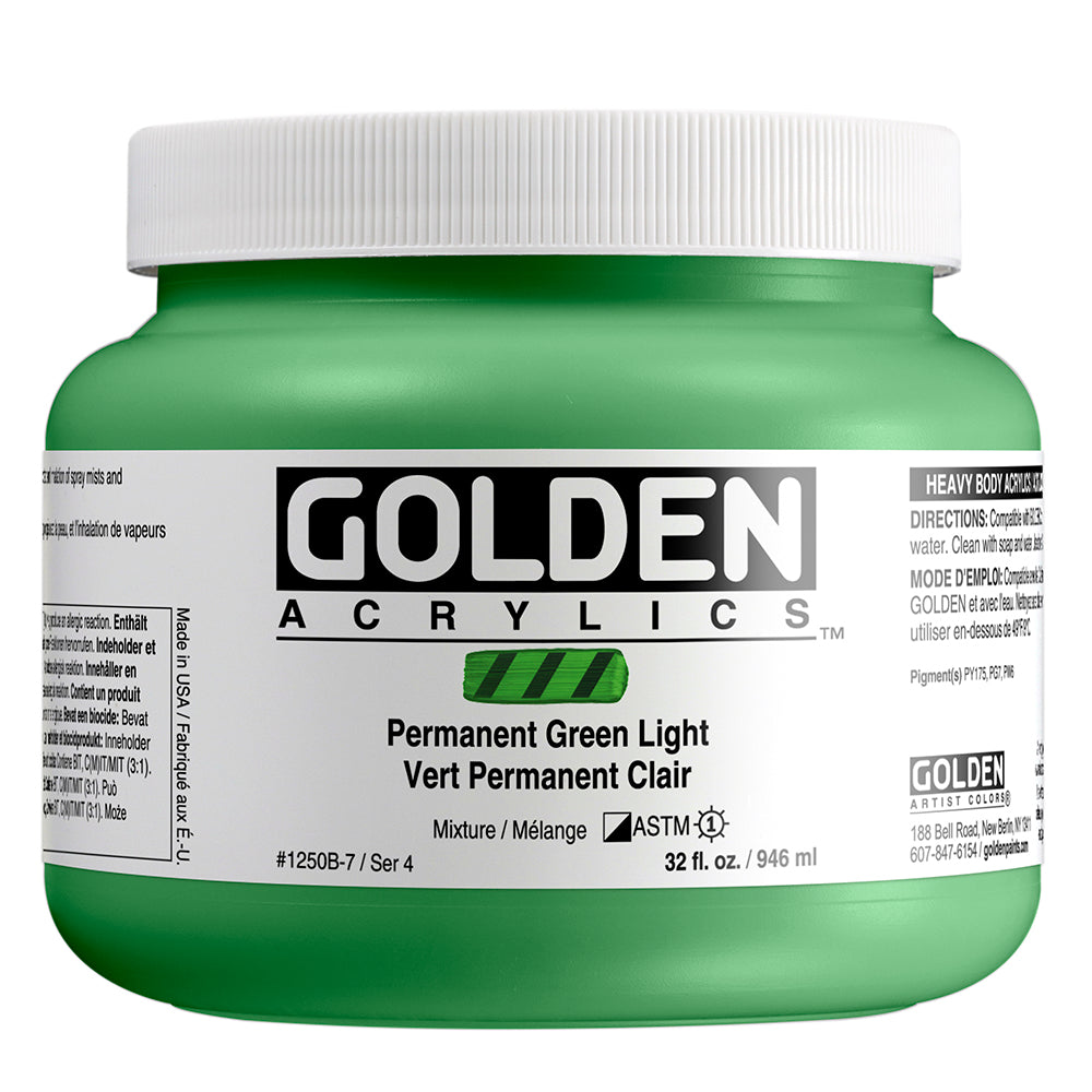 HEAVY BODY ACRYLIC PERMANENT GREEN LIGHT