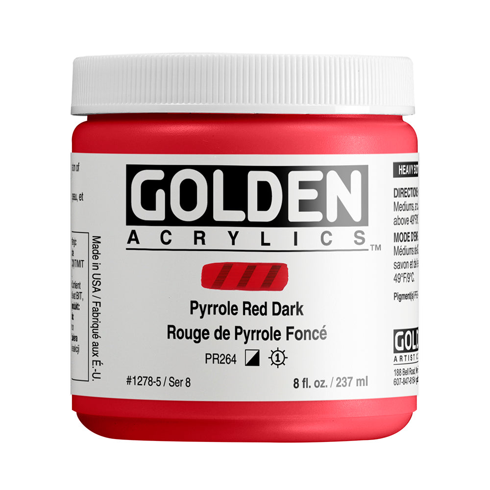 HEAVY BODY ACRYLIC PYROLE RED DARK