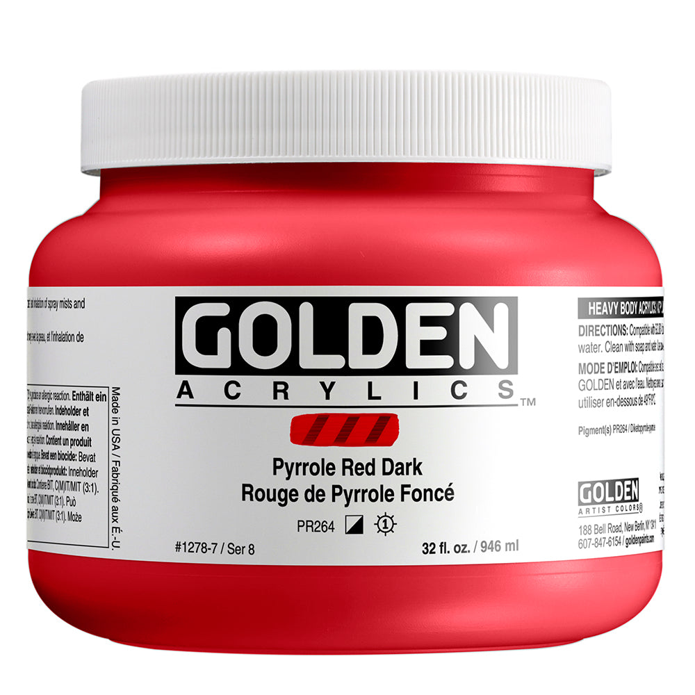 HEAVY BODY ACRYLIC PYROLE RED DARK