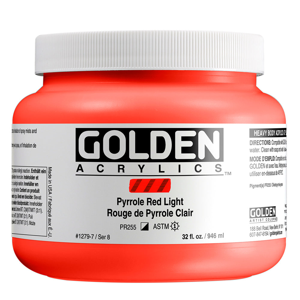 HEAVY BODY ACRYLIC PYRROLE RED LIGHT