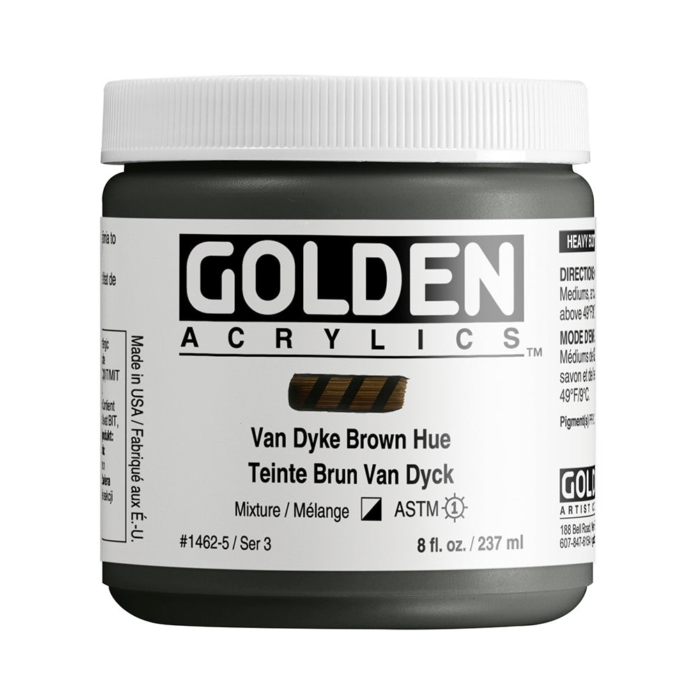 HEAVY BODY ACRYLIC HISTORICAL VANDYKE BROWN HUE