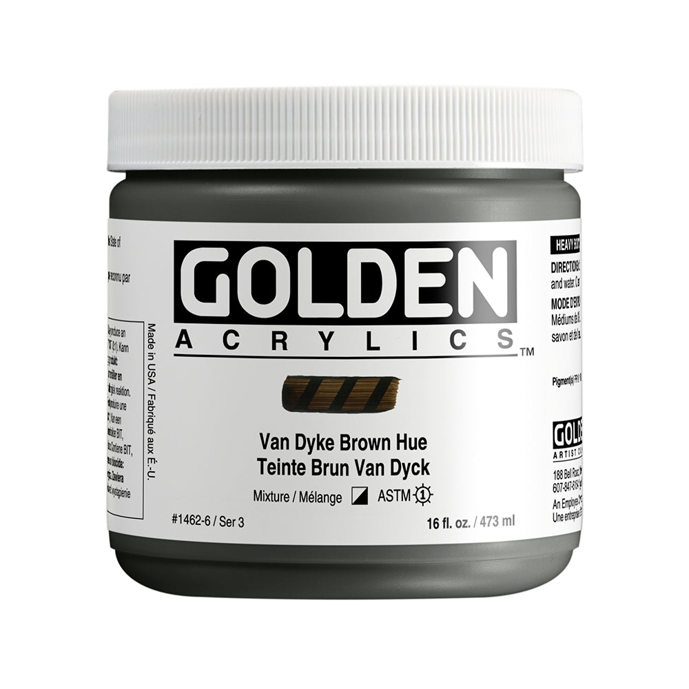 HEAVY BODY ACRYLIC HISTORICAL VANDYKE BROWN HUE