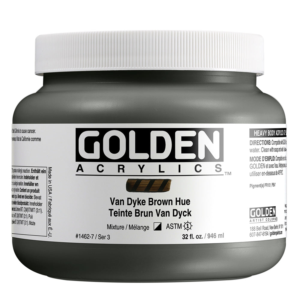 HEAVY BODY ACRYLIC HISTORICAL VANDYKE BROWN HUE