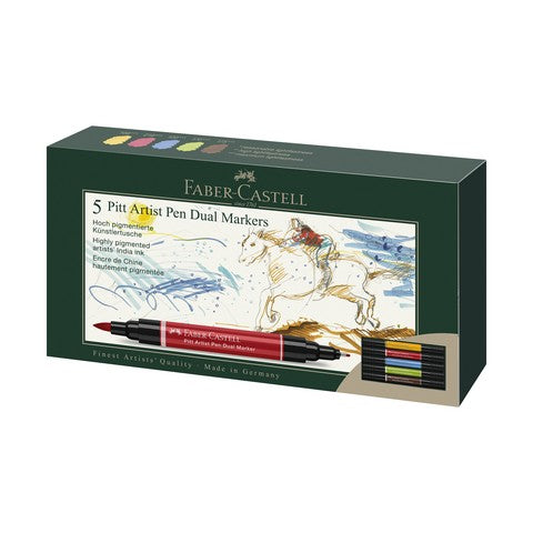 Faber-Castell 5 Pitt Artist Pen Dual Markers