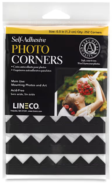 Lineco Photo Corners Black