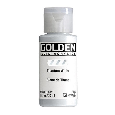 Golden Fluid Acrylic Titanium White 1 fl oz