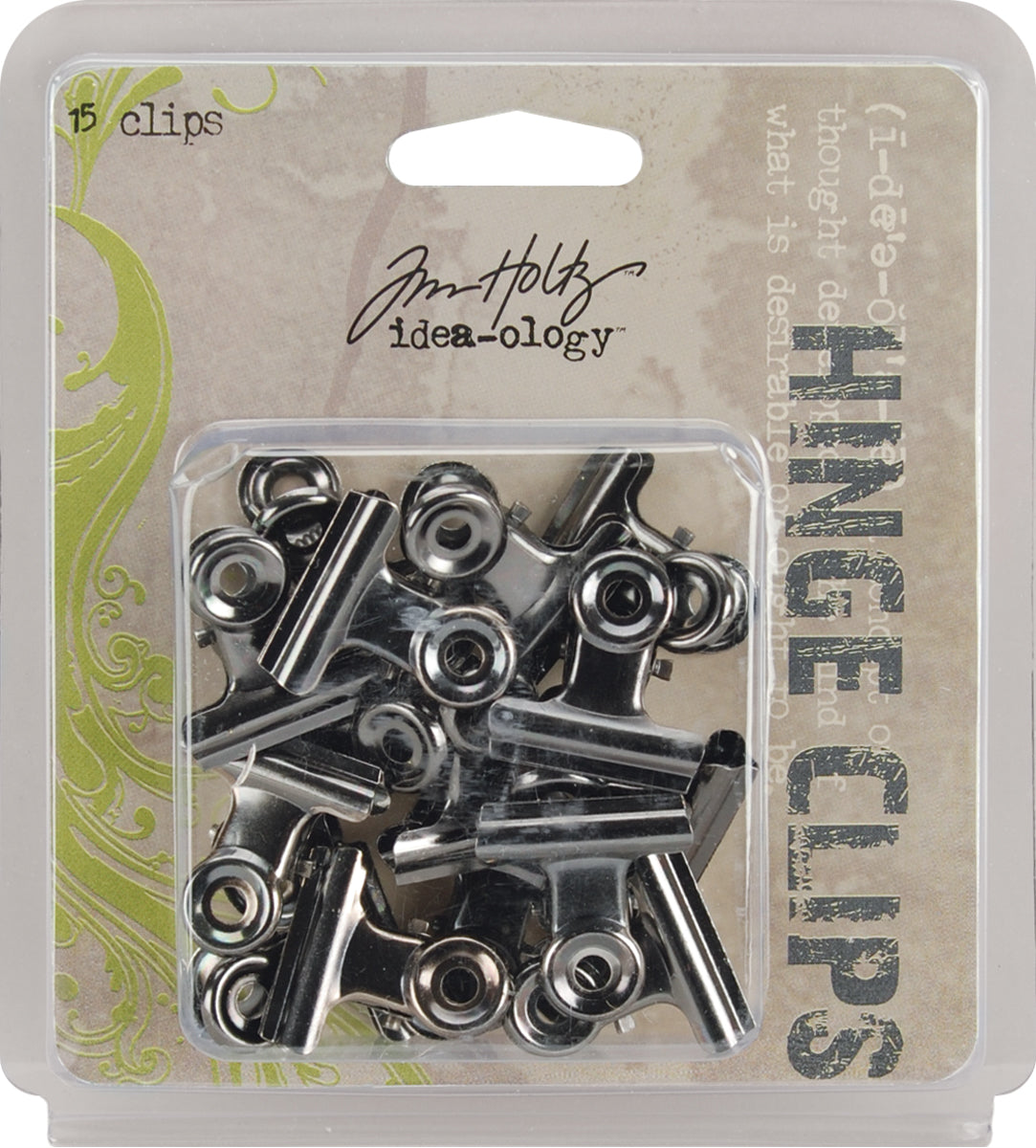 Tim Holtz Metal Hinge Clips 1" 15/Pkg