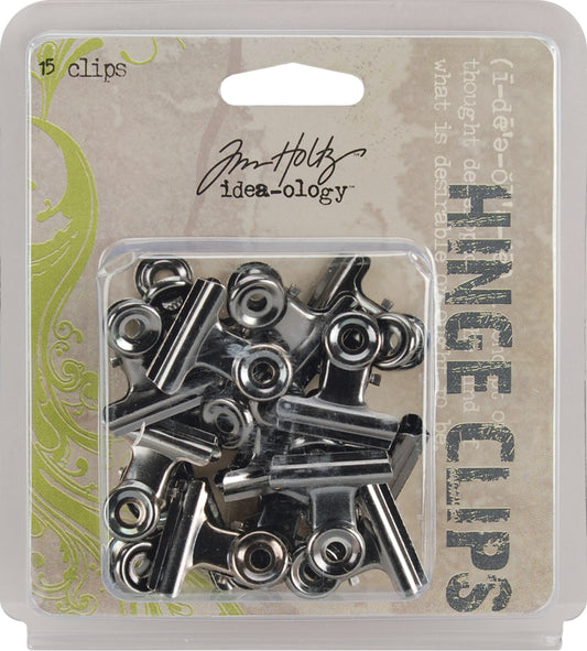 Tim Holtz Metal Hinge Clips 1" 15/Pkg